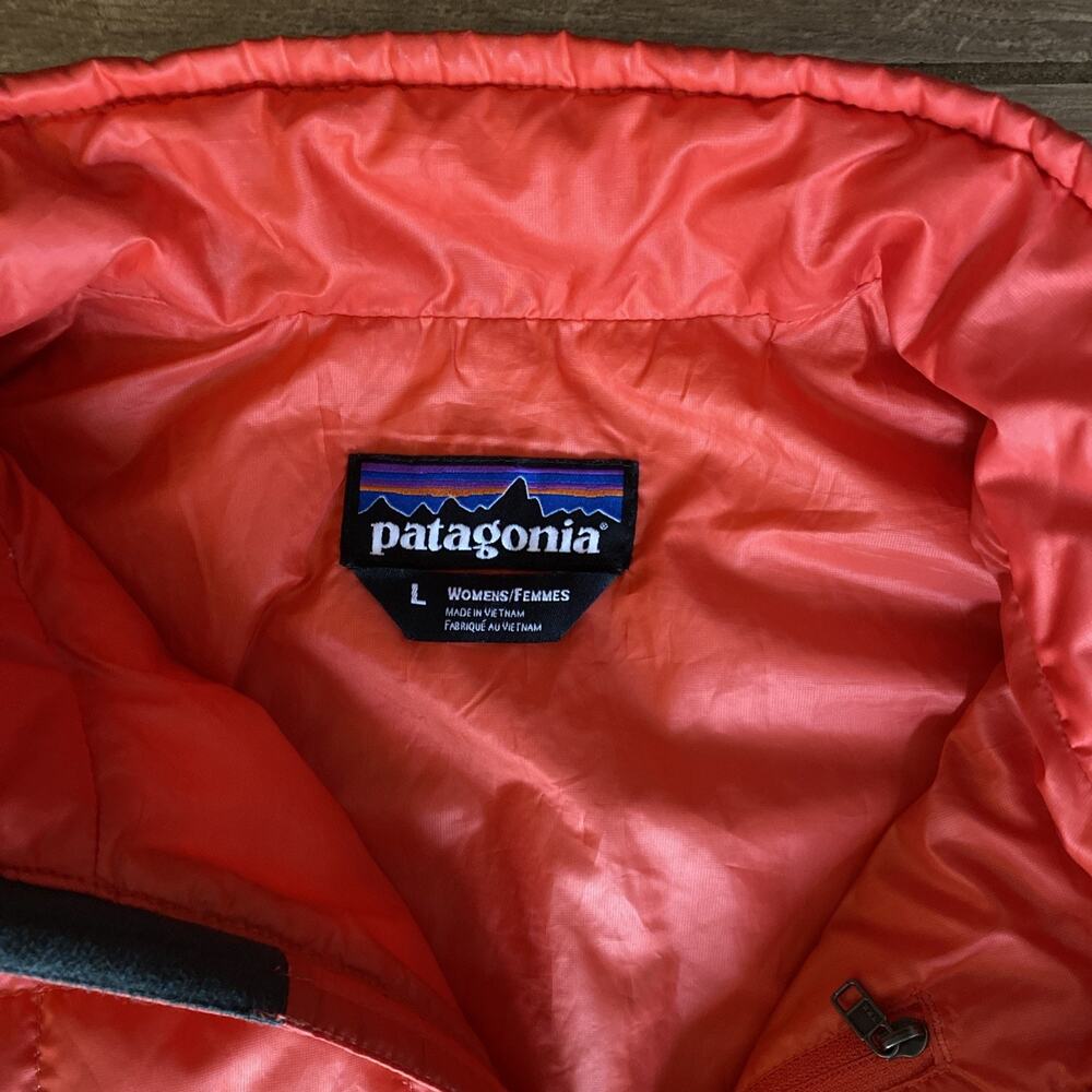 Patagonia Nano Puff Vest Shock Pink Zip Puffer Primaloft Women's L - Picture 2 of 9
